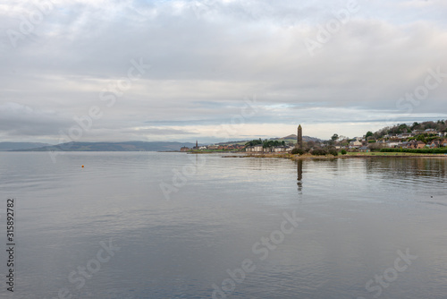 Largs Foreshore and the Pencil Monument
