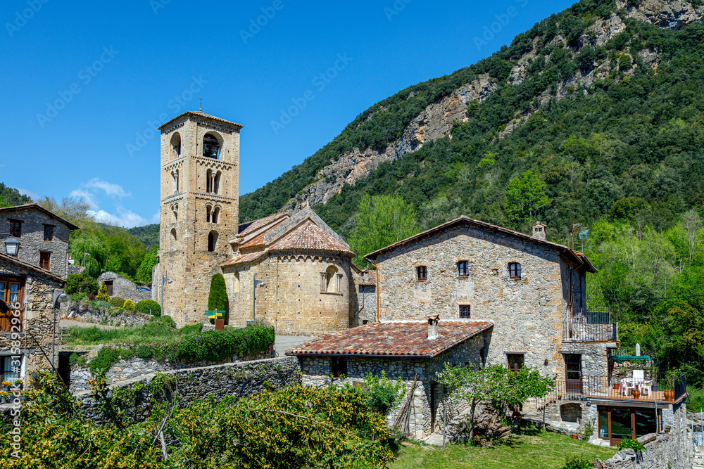 Church of Sant Cristofol (12th Century ) in Beget La Garrotxa Catalonia Spain