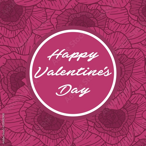 Valentine's day frame. Scarlet roses. Ideal for paper, gift and textile products.