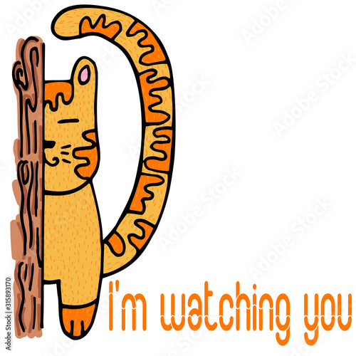 Vector illustration for Valentine's Day. Lovely cats in love. Ideal for gift and paper products.
