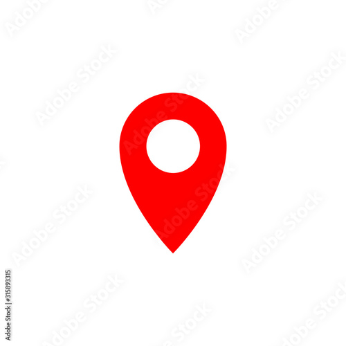 Location icon vector. Pin sign isolated on white background. Navigation map, gps, direction, place, compass, contact, search concept. Flat style for graphic design, logo, Web, UI, mobile upp, EPS10