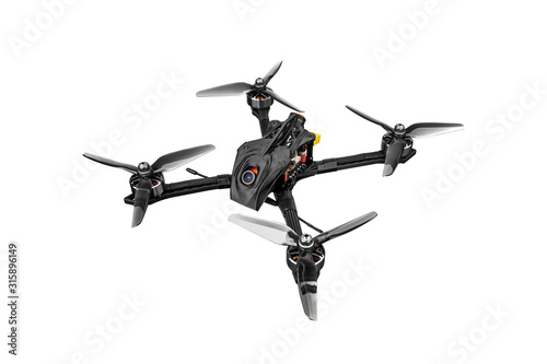 Tablou canvas Modern FPV drone on a white background