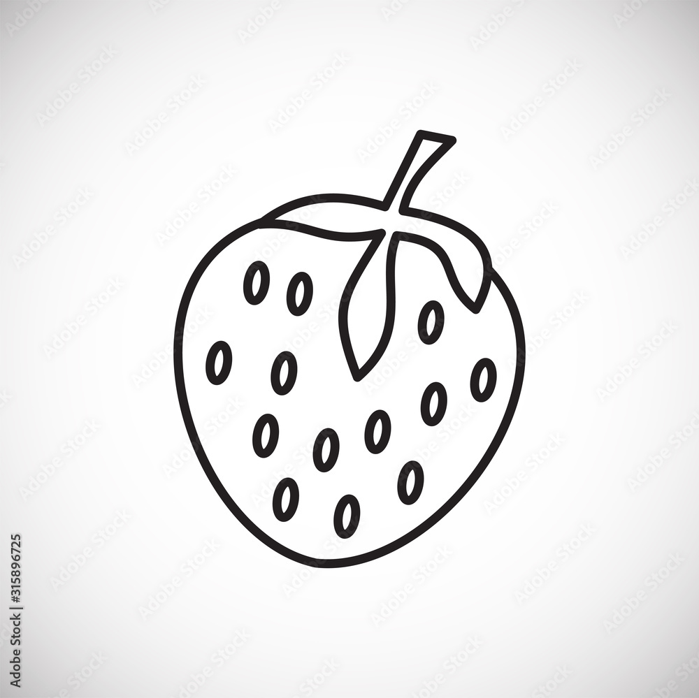 Fruit related icon outline on background for graphic and web design. Creative illustration concept symbol for web or mobile app Fruit related icon outline on background for graphic and web design. Creative illustration concept symbol for web or mobile app