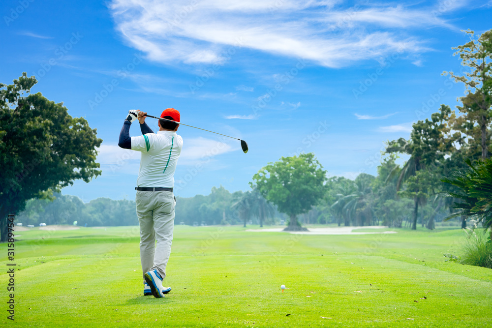 custom made wallpaper toronto digitalGolfers hit sweeping golf course in the summer. golfers concept.