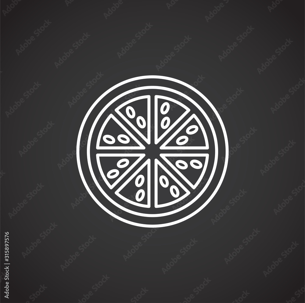 Fruit related icon outline on background for graphic and web design. Creative illustration concept symbol for web or mobile app Fruit related icon outline on background for graphic and web design. Creative illustration concept symbol for web or mobile app