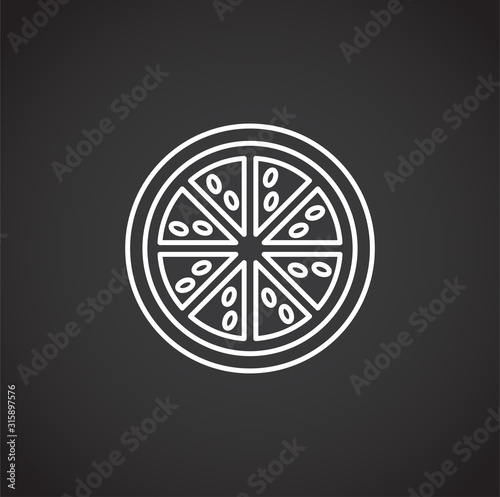Fruit related icon outline on background for graphic and web design. Creative illustration concept symbol for web or mobile app