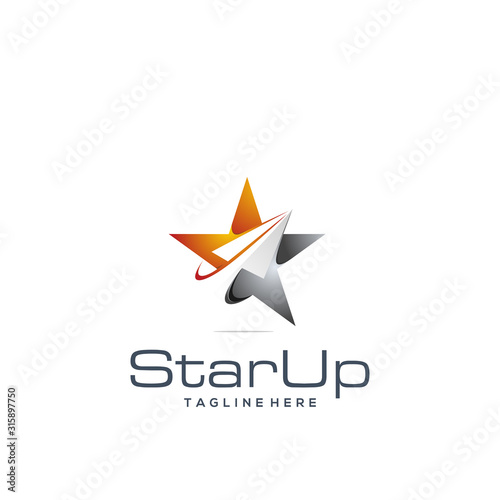 Vector logo design starUp