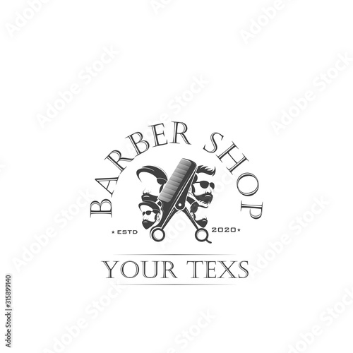 Vector logo design barber shop