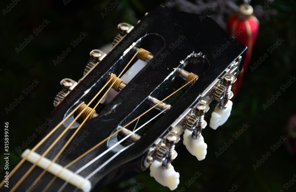 Fototapeta premium Gitara, muzyka, struny, gryf, 