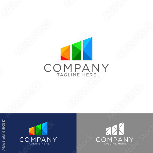 Logo design of financial company with chart colorful modern style Free Download Logo design of financial company with chart colorful modern style - GFXLoad