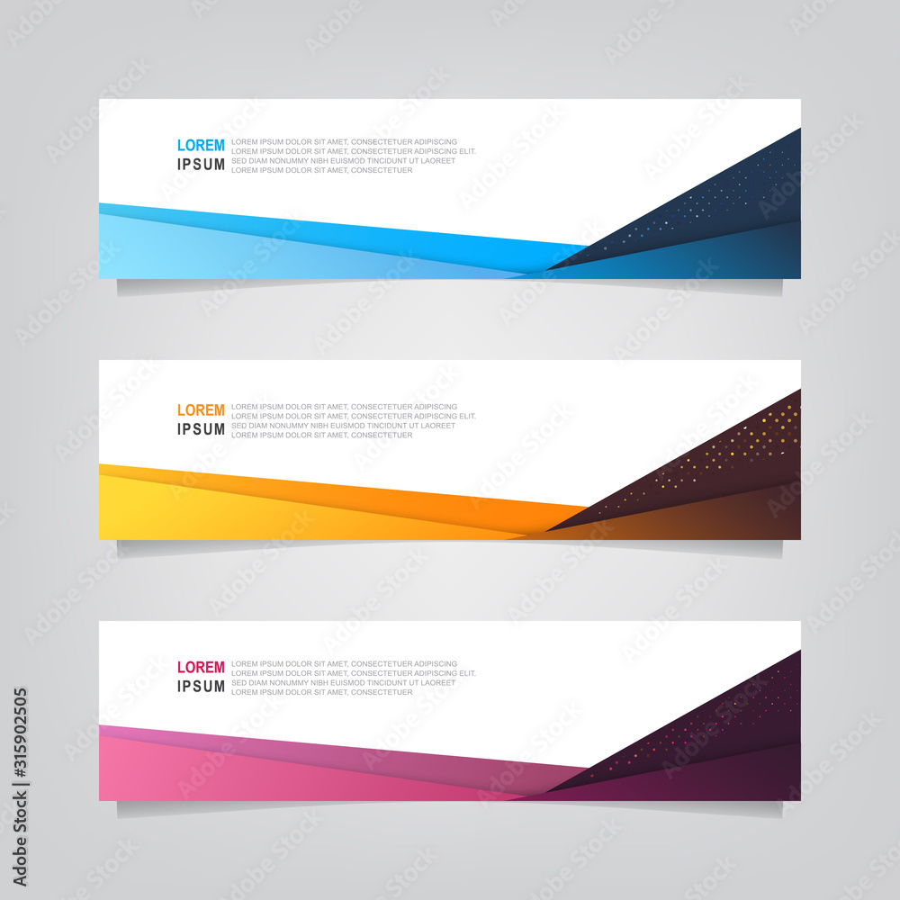 Vector abstract banner design web template