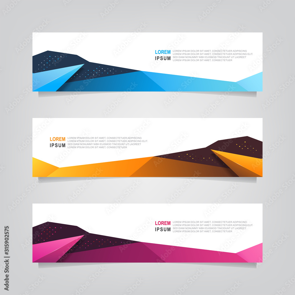Vector abstract banner design web template Vector abstract banner design web template