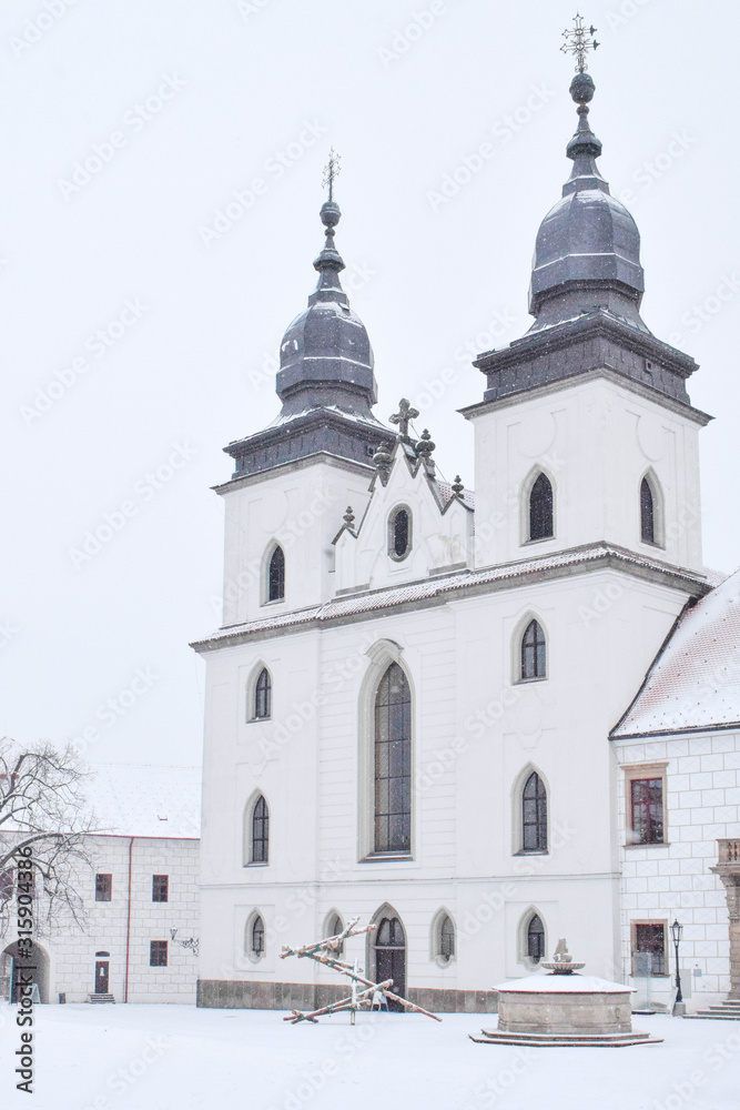 Gothic and renaissance Basilica Saint Procopius in Trebic monastery, Czech Republic
