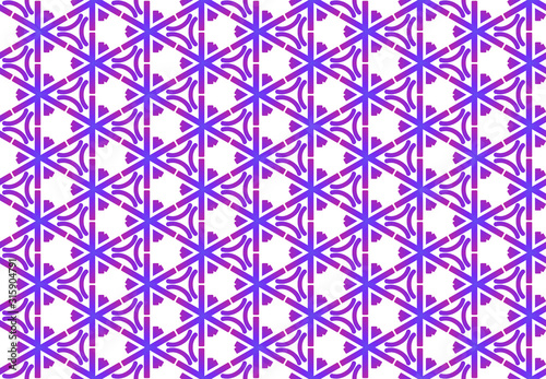 Seamless geometric pattern design illustration. Background texture. Used gradient in purple, white colors.