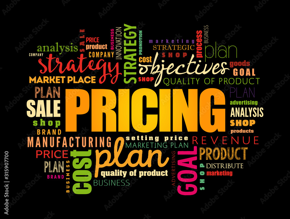 Pricing word cloud collage, business concept background Pricing word cloud collage, business concept background