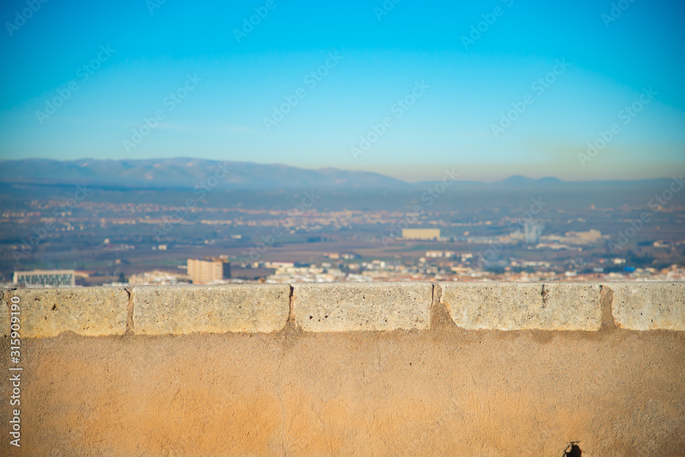 GRANADA, SPAIN - February 5, 2019: La Alhambra is UNESCO World Heritage site in Granada, Spain. Spain is an European country which has many touristic places..