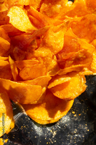 fresh and spicy potato chips snack