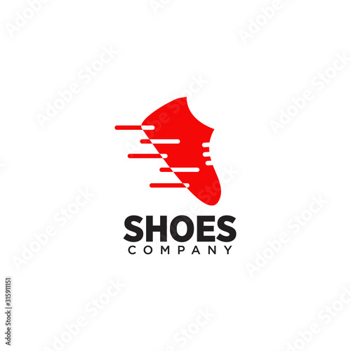 Man shoes logo design vector template