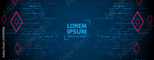 Vector illustration. Digital technology and engineering background.
