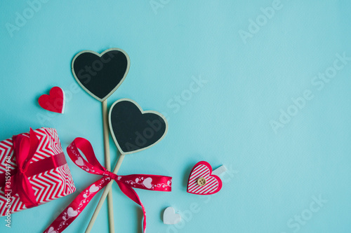 Valentines Day background. Heart with tag