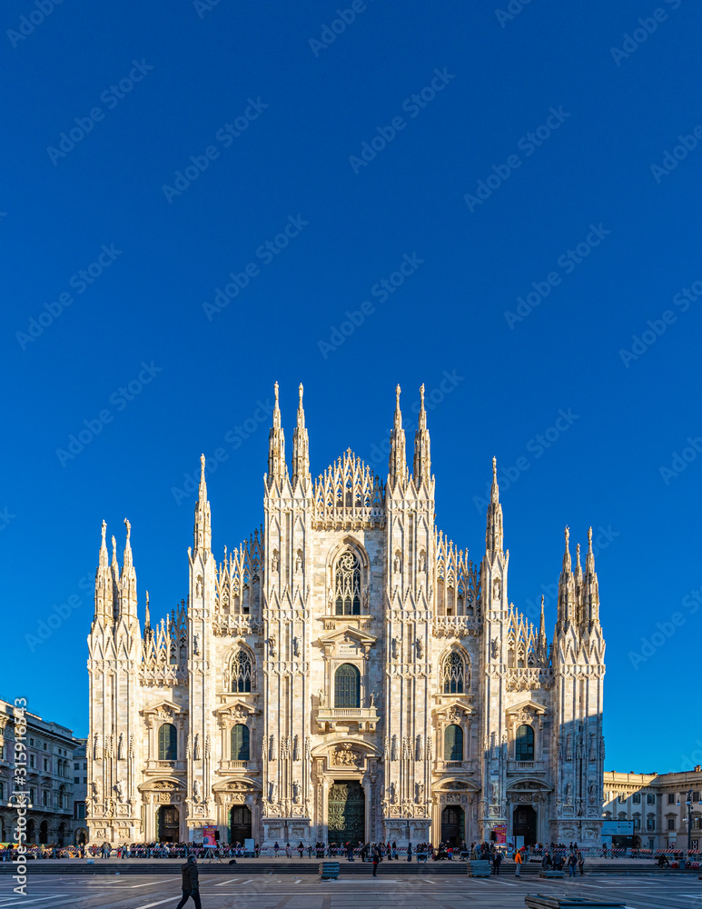 View of famous Cathedral Duomo in Milan, Italy