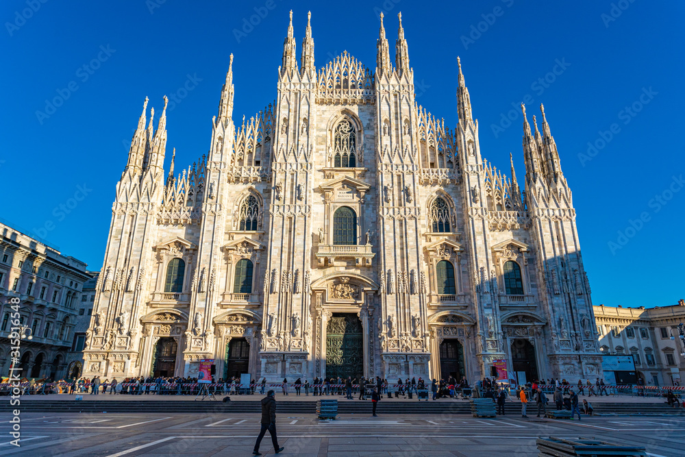 View of famous Cathedral Duomo in Milan, Italy