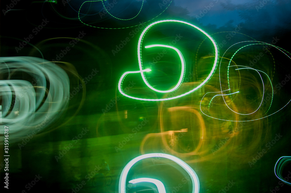 Fototapeta premium Abstract light painting pattern Background 