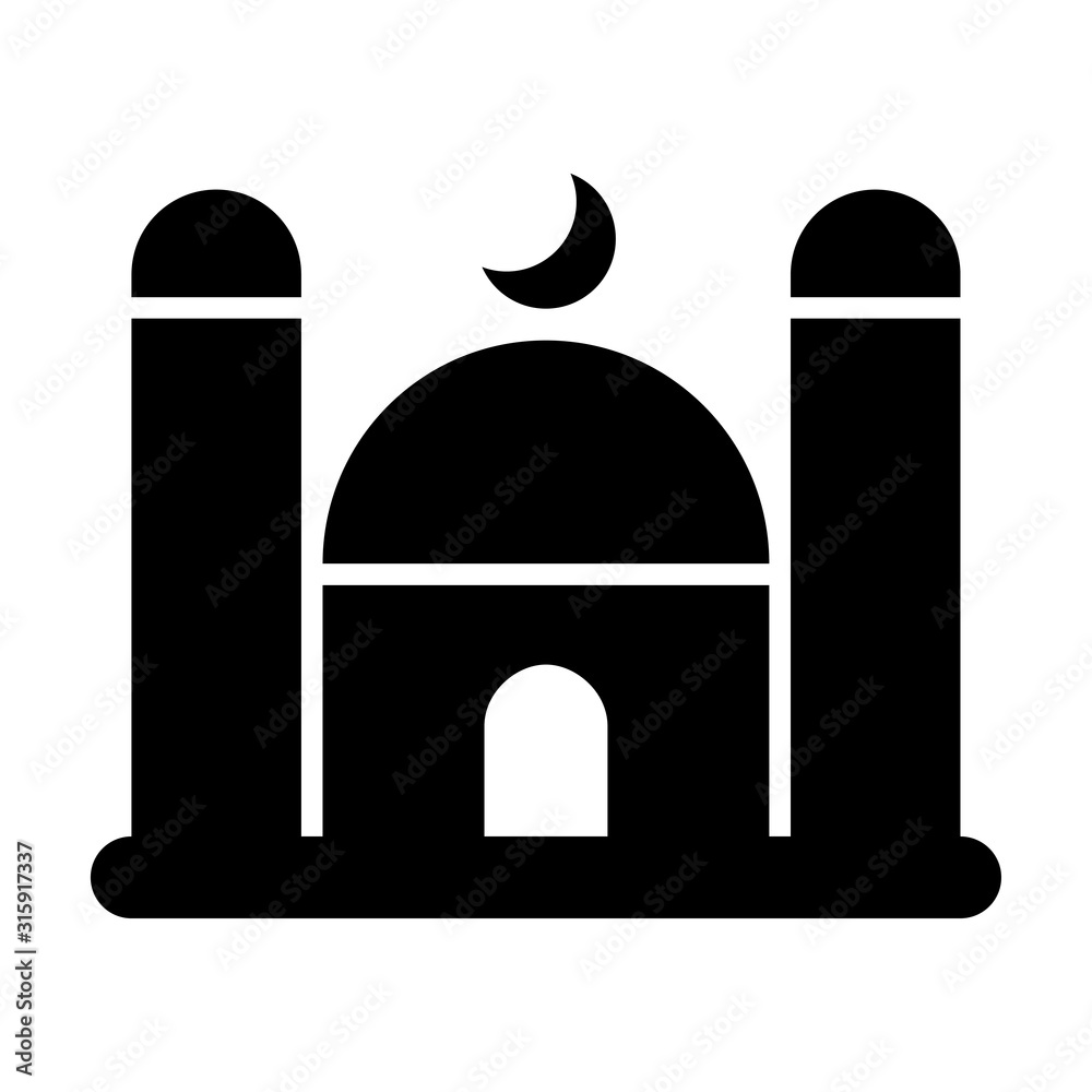 Mosque icon vector