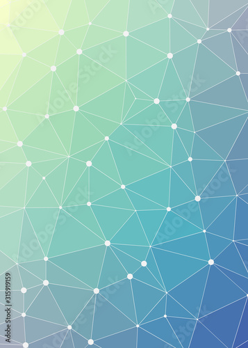 Abstract Low Polygon gradient Generative Art background illustration