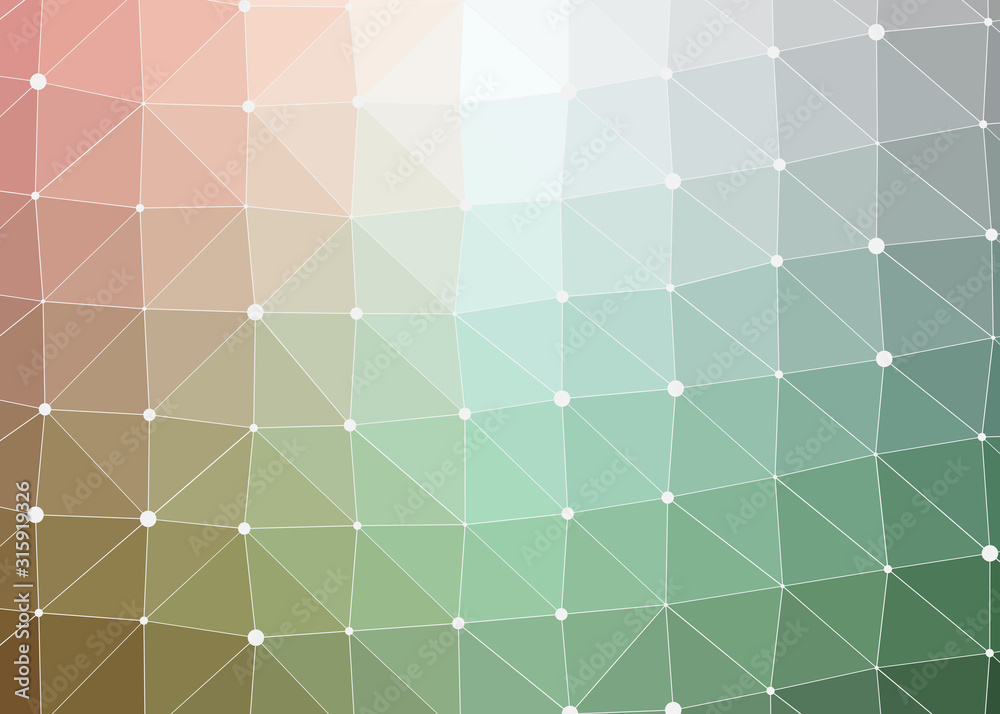 Abstract Low Polygon gradient Generative Art background illustration