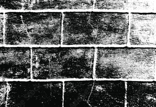 Aged wall texture. Grainy messy overlay of empty, aging, scratched wall. Grunge rough dirty background. Vector Illustration. Black isolated on white background. EPS10.