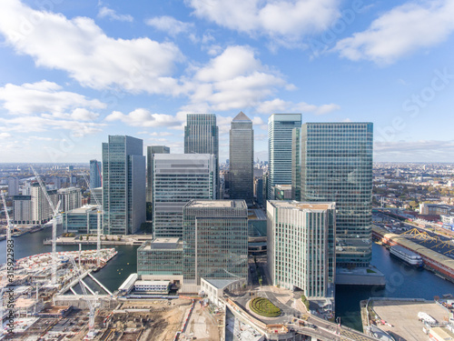 Aerial view for the London's Business District