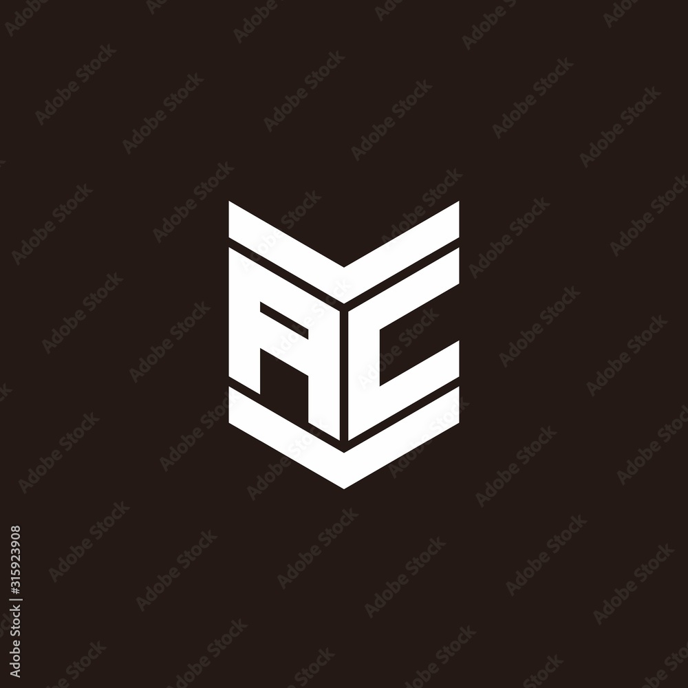 Logo alphabet monogram with emblem style Logo alphabet monogram with emblem style