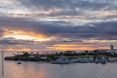 Fort de France, Martinique, FWI - Sunset on Saint-Louis Fort