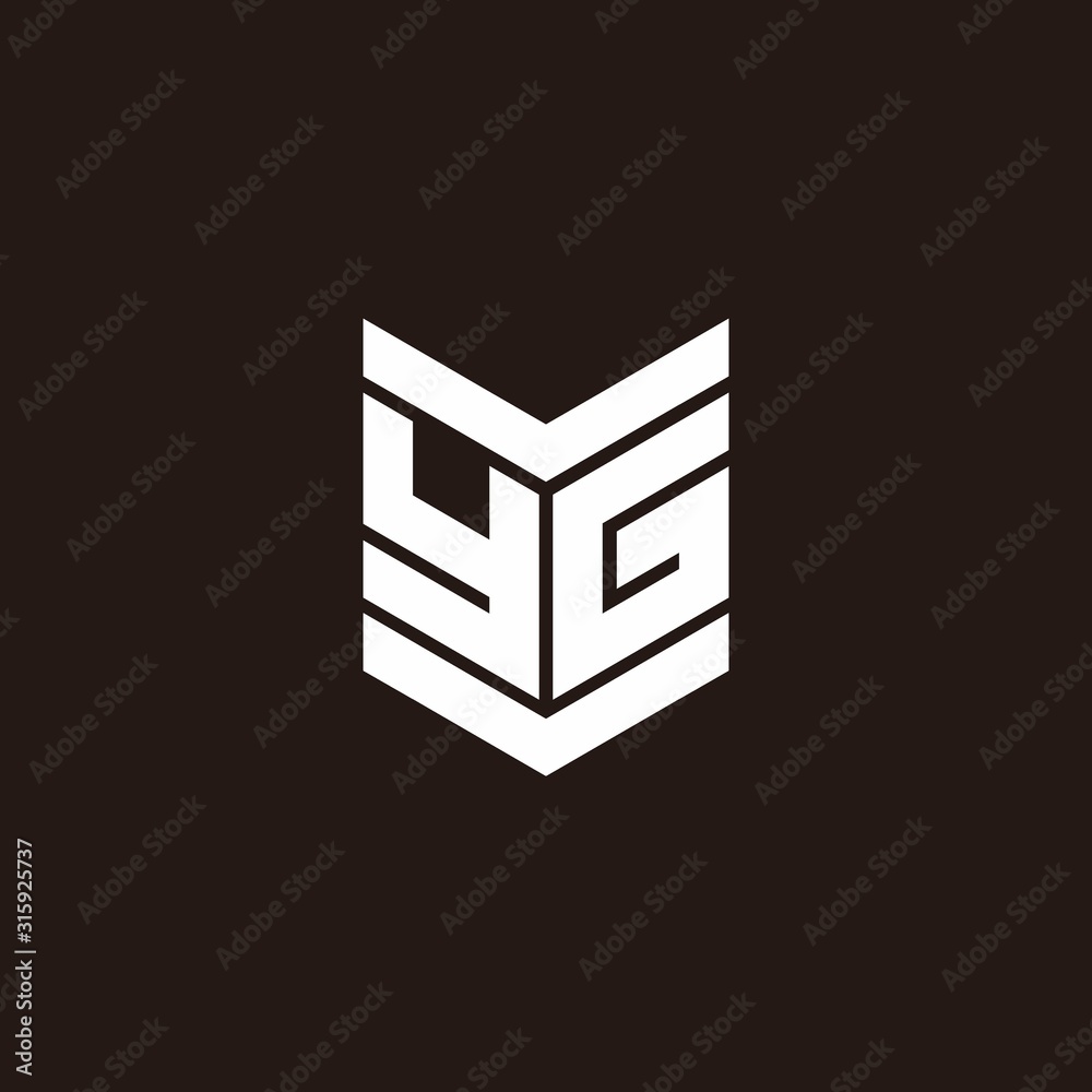 Logo alphabet monogram with emblem style Logo alphabet monogram with emblem style