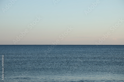 blue sky and blue sea