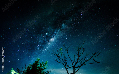Fototapeta Naklejka Na Ścianę i Meble -  Milky way galaxy with stars and space in the universe background at thailand