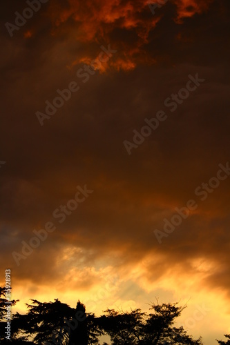 dramatic sky with clouds