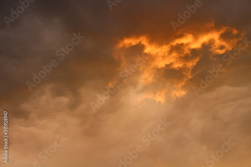 dramatic sky with clouds