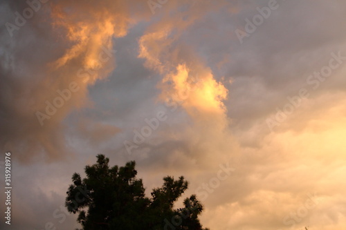 sunset in the sky
