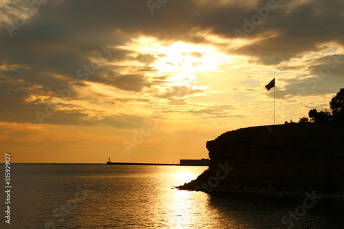 sunset at sea