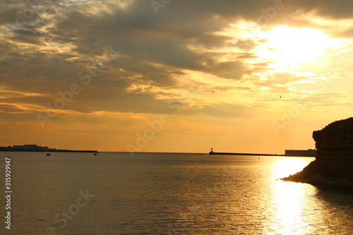 sunset on the sea