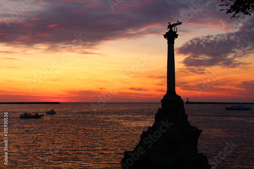 The monument to the sunken ships