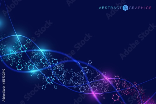 Big Data Visualization Background. Modern futuristic virtual abstract background. Science network pattern, connecting lines and dots. Global network connection .