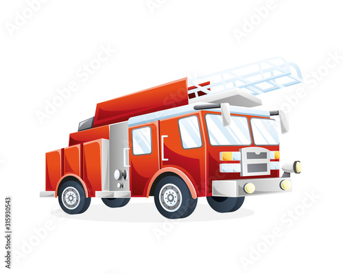 Vector illustration Fire truck