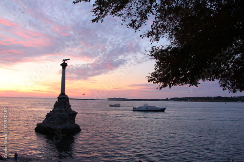 The monument to the sunken ships