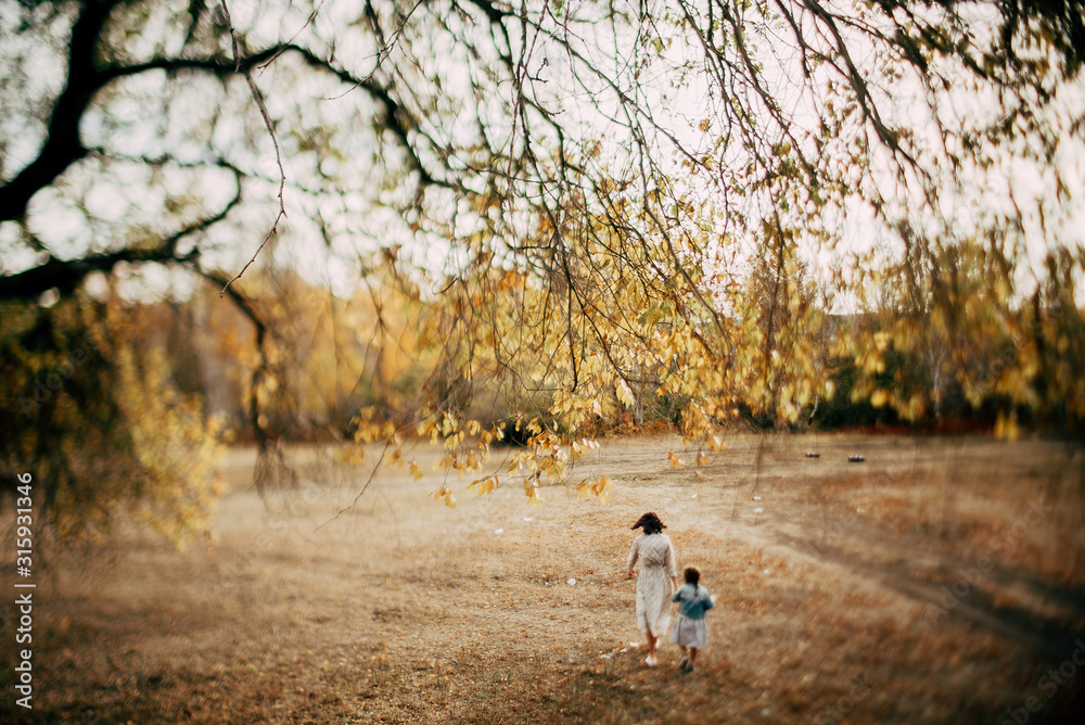 Fototapeta premium Family lifestyle outdoors autumn