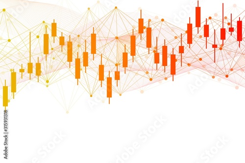 Stock market or forex trading graph. Chart in financial market vector illustration Abstract finance background.