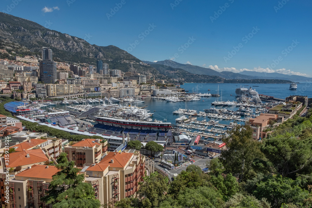 Sunny day in Monaco at French Riviera 