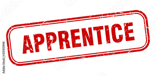 apprentice stamp. apprentice square grunge red sign